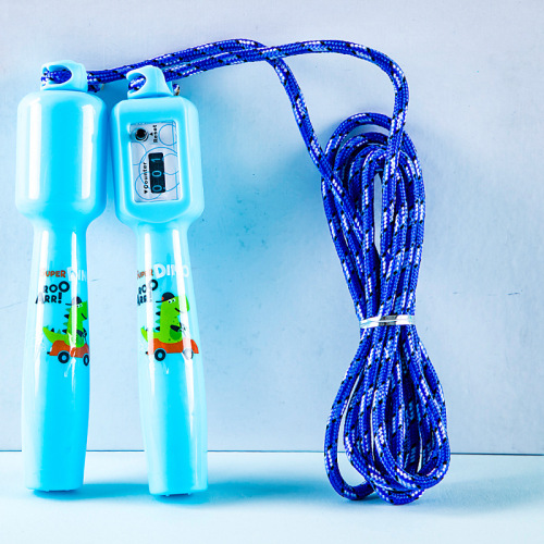 bt8306 children‘s cartoon counting jump rope cotton jump rope length adjustable student sports training jump rope