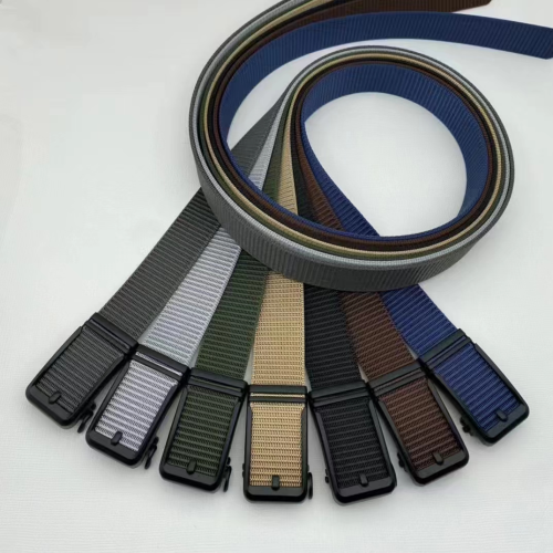 Fake Needle Iron Toothless Buckle Canvas Belt inner Wear Imitation Nylon Tactical Belt Fashion Men‘s Casual Pants Belt 