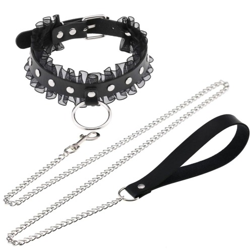 Punk Harajuku Soft Girl Lace Ring Necklace Necklace Neck Ring Leash Temperament Fashion Sexy Leash Collar