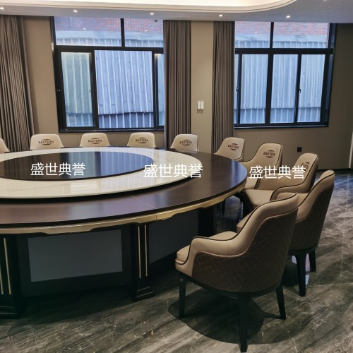 Nanchang Banquet Hotel Compartment Solid Wood Chair Dining Hotel Solid Wood Electric Dining Table and Chair Club Ash Bentley Chair