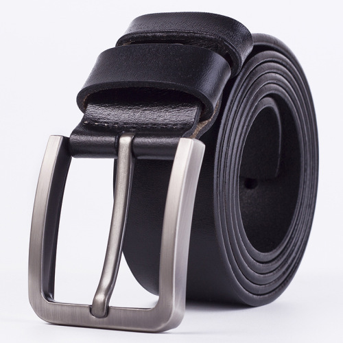 Belt Cross-Border Supply Men‘s Belt Casual Pin Buckle Cowhide Belt Men‘s Pant Belt Factory Wholesale Direct Sales 