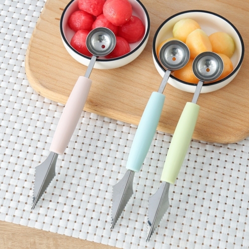 double-headed stainless steel fruit digger fruit cutter corrugated carving knife ice cream scoop fruit baller