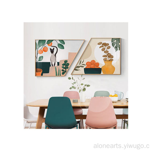 Nordic Instagram Style Restaurant Decoration Painting Plant Wall Painting Modern Minimalist Living Room Dining Room Background Bedroom Mural