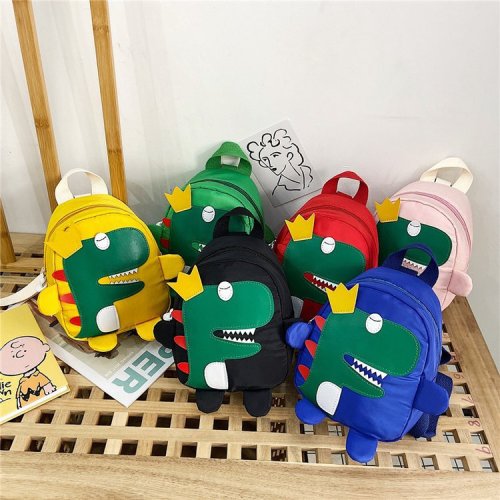 Factory Wholesale Kindergarten Anti-Lost Schoolbag Cartoon Dinosaur 2-6 Years Old Early Education Children Backpack