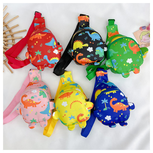 children‘s chest bag cute dinosaur messenger bag printed coin purse