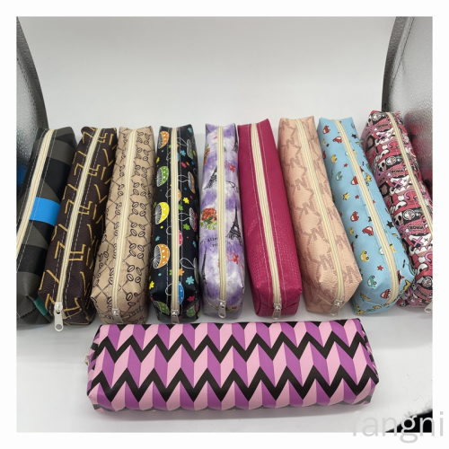 factory direct sales domestic and foreign trade new cute pu korean internet celebrity large capacity pencil case simple stationery pencil case
