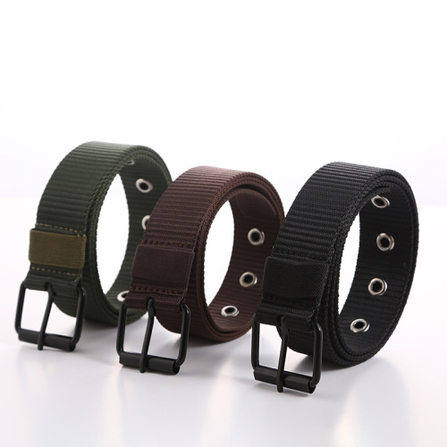 manufacturer in stock wholesale pin buckle canvas belt men‘s breathable casual sports canvas belt webbing wholesale