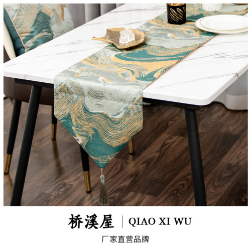 Modern Light Luxury Style Ribbon Table Runner Chinese Style Table Cloth Wholesale Chinese Style Home Tablecloth Table Runner for Delivery 