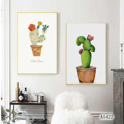 Cactus Painting Sets Decorative Painting Modern Plant Hallway Oil Painting Stairs Aisle Corridor Canvas Painting Master Bedroom Hanging Painting