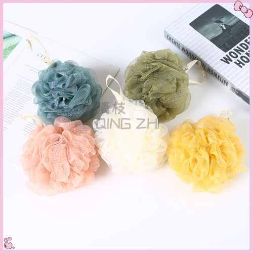 [Qing Zhi] Mesh Sponge Rub Back Mesh Sponge Multi-Color Household Bath Brush Bath Ball Bath Products Mesh Sponge Wholesale