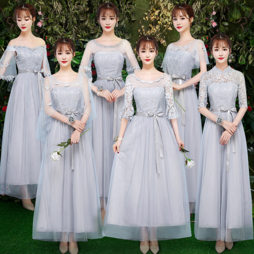 bridesmaid dress women‘s 2022 new fairy temperament sisters group birthday banquet mid-length graduation photo can be worn at ordinary times