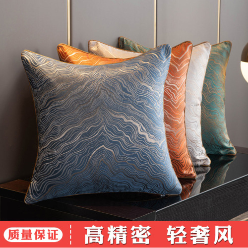 light luxury sofa cushion pillow back cushion cover pillow cover without core model room high-end living room pillow cover high-end