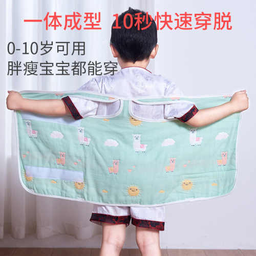 children‘s belly protection baby navel anti-cold summer cotton yarn baby sleeping belly protection anti-kick sleeveless sleeping bag