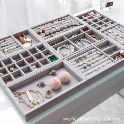 jewelry display storage box desktop finishing makeup storage tray earrings earrings bracelet ring storage rack