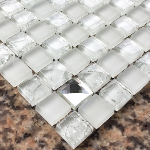 white mosaic crystal glass villa living room toilet background wall bathroom swimming pool balcony building materials tile