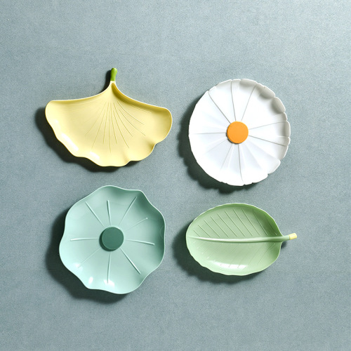 factory nordic creative home plastic tray lotus leaves daisy ginkgo fruit plate dried fruit plate storage tray