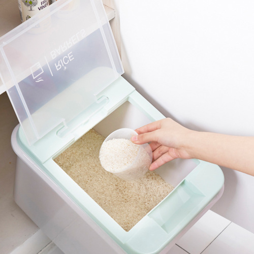 Popular Large Rice Bucket Rice Fresh-Keeping Insect-Proof and Moth-Proof Storage Box Flip Cereals Snack Storage Box