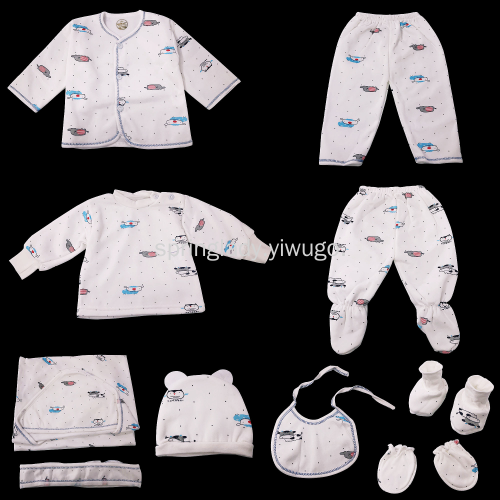 spring lady milk silk baby clothes newborn suit baby suit baby 10-piece children‘s clothing