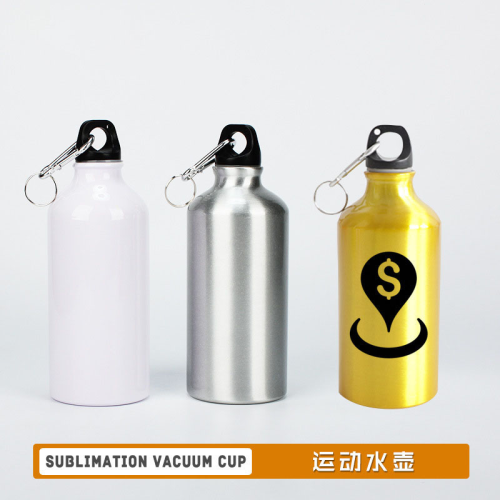 Thermal Transfer Sports Outdoor Kettle Blank Sublimation Coating Aluminum Pot DIY Advertising Cup Wholesale Silver Platinum 