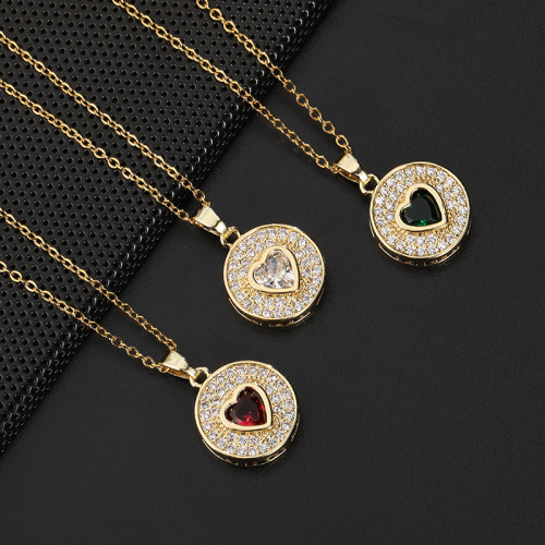 japanese and korean ins new fairy cold style love necklace pendant exquisite simple niche design zircon clavicle chain
