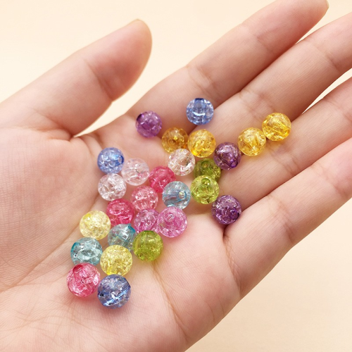 TikTok 10mm8mm Crack Beads Popcorn Beads Di Glass Beads Jewelry Accessories 