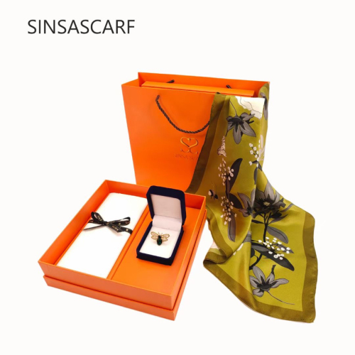 dragon boat festival silk scarf buckle gift box set ~ spot 