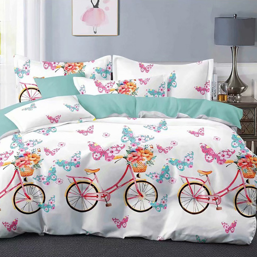 bedding four-piece chemical fiber three-piece dormitory bed sheet quilt cover bedding factory wholesale