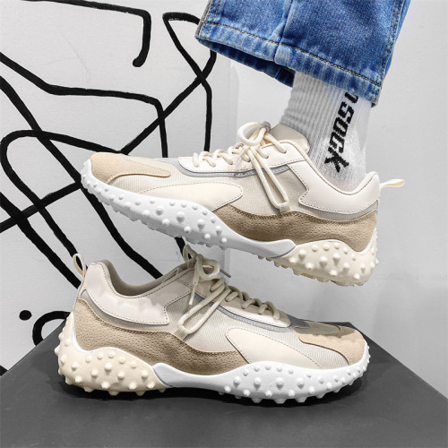 2022 summer new casual shoes personality durian bottom puffer shoes mesh breathable sports argan shoes men‘s shoes