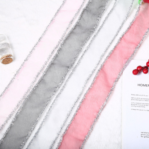 Korean New Pure Color Fishtail Bag Elegant Curved Edge Fashion Bouquet Ribbon DIY Material Gift factory Wholesale 