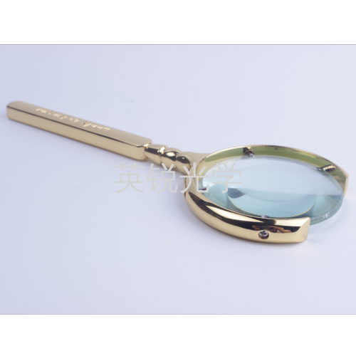 metal magnifying glass retro style magnifying glass elderly reading antiques and paintings identification