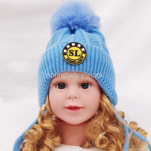 Spring Lady cored Yarn Boys and Girls Wool Warm Cute Baby Children‘s Hat Knitted Windproof Pullover Hat