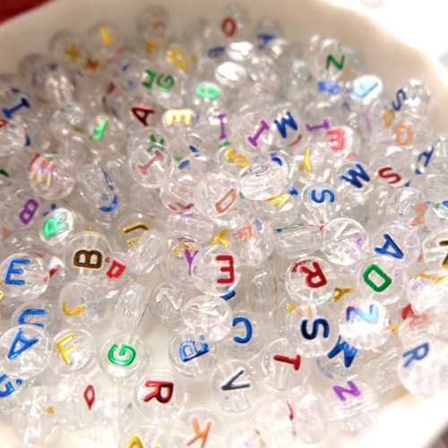 colorful transparent beads bracelet diy creative cute niche handmade necklace acrylic beads accessories