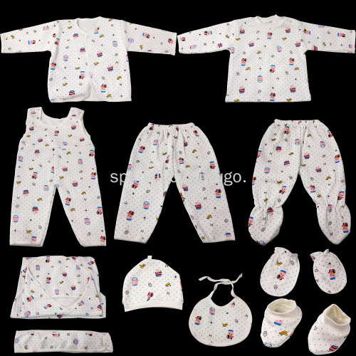 spring lady milk silk baby clothes newborn baby clothes set baby 11-piece children‘s clothing
