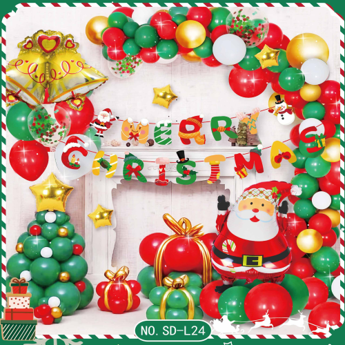 Christmas Snowman Suit Merry Christmas Aluminum Film Balloon Bell Snowflake Elk Balloon Party Holiday Decoration 
