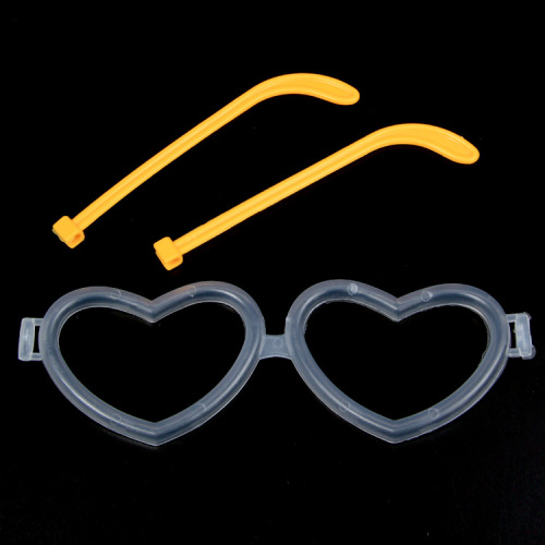 love glasses single opp packaging fluorescent rod accessories factory direct wholesale plastic heart glasses accessories