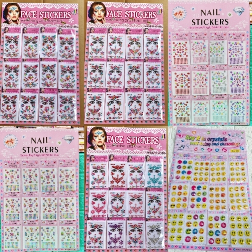12 hanging card eyebrow diamond stickers face stickers smiley face diamond stickers cartoon diamond butterfly diamond stickers nail stickers diamond stickers