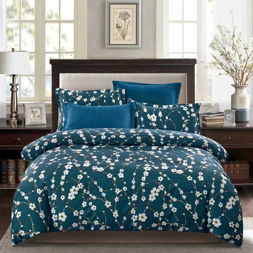 four-piece bedding set， export printing chemical fiber quilt cover， bed sheet， bedspread factory wholesale， chendi bedding