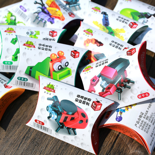 Insect World Children Assembled Puzzle Children Assembled DIY Toy Dinosaur Animal Kun Children Creative Model