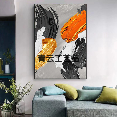 Semi-Hand Painting Living Room Light Luxury Decorative Painting Simple Modern Hallway Corridor Abstract Hanging Painting Vertical Version Large floor Painting