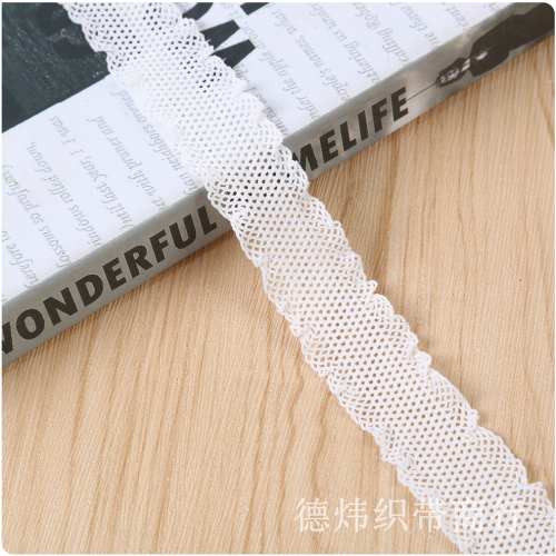 factory direct sales white hollow-out elastic band wide elastic band color high elastic wide rubber band waistband underwear decoration
