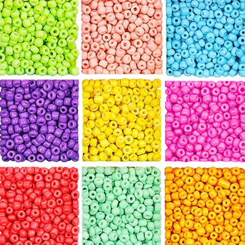 Glass Small Rice-Shaped Beads Acrylic Beads Color Scattered Beads DIY Beaded Bracelet/Necklace Material Clothing Shoes and Hat Decoration
