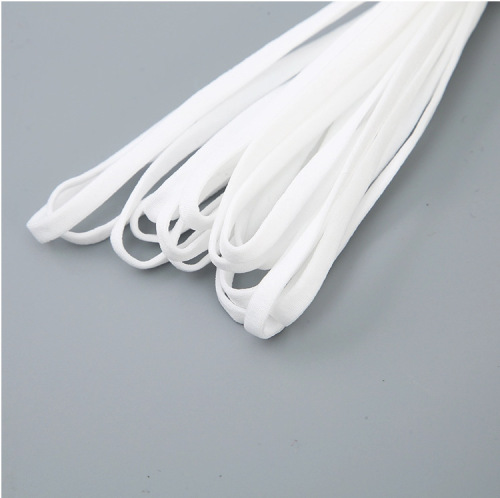 spot white black round flat mask with 2.5-5mm hanging ear band color kn95 elastic rope disposable mask
