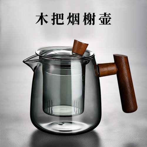glass teapot tea water separation home office teapot filter flower teapot tea maker