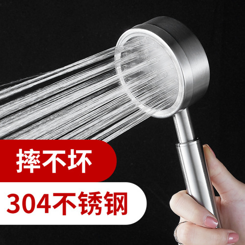 304 stainless steel shower head pressurized lotus nozzle bathroom bath shower hand-held set household hose water heater
