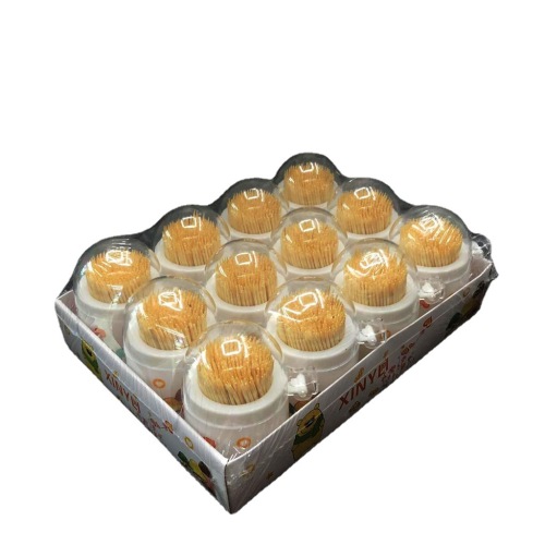 display box packing tape toothpick transparent cover printing toothpick can restaurant night market gear lift toothpick holder rs-8373