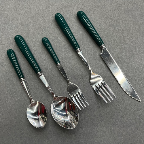 [chengfa tableware] ceramic handle tableware tableware knife， fork and spoon stainless steel tableware 6/pack kitchen supplies
