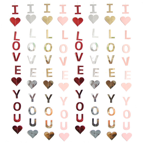 110cm love i love you hanging ornament valentine‘s day wedding party decoration paper garnd heart-shaped paper piece decoration