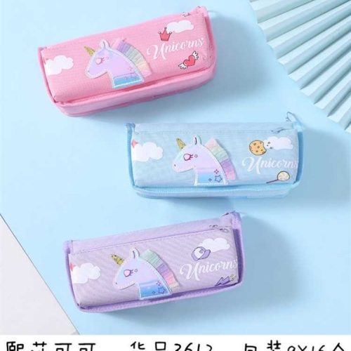 multifunctional double zipper oxford cloth cartoon student stationery storage bag pencil case cute pencil bag factory direct sales