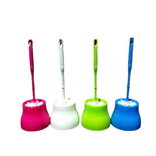 plastic straight handle with round base toilet brush set square base bold handle toilet brush set rs-3163