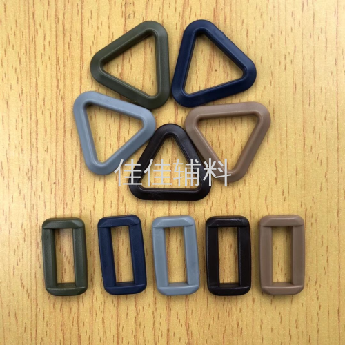 spot direct sales plastic triangle buckle 2.5cm triangle ring luggage triangle shape adjustment buckle luggage accessories